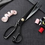 Fabric Scissors Tailor Sewing Shears, 9-Inch Heavy Duty Scissors for Cutting Fabric Cutting Leather for Home Office Tailors, Sewers and Craftsmen