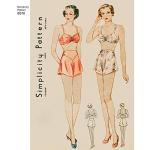 Simplicity 1930's Fashion Women's Vintage Bra and Panties Sewing Patterns, Sizes 12-20