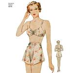 Simplicity 1930's Fashion Women's Vintage Bra and Panties Sewing Patterns, Sizes 12-20