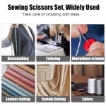 Fabric Scissors Tailor Sewing Shears, 9-Inch Heavy Duty Scissors for Cutting Fabric Cutting Leather for Home Office Tailors, Sewers and Craftsmen