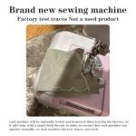 Sewing Machine for Beginners, Portable Mini Small Sewing Machine with 50 Pcs Fabric and 32 Pcs Sewing Threads Kit, 12 Built-in Stitches 2 Speed with Foot Pedal