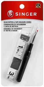 SINGER 00106 Seam Ripper and Tape Measure Combo Kit, Black
