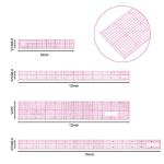 6 Pieces Clear Rulers Sewing Transparent,Plastic,Beveled,French Inch,Metric and L-Square Rulers Measuring Tool Set with 2 Grid Scales for Clothes Design