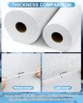 PLANTIONAL Iron-On Fusible Fleece Interfacing: 16.5 Inches x 10 Yards Medium Weight Single-Sided Loft Iron On Fusible Fleece White for Sewing Crafting and Home Decor