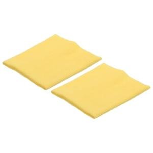 MECCANIXITY Elastic Cuffs Ribbed Trims 4" x 3.5" Cotton Fabric Knit Rib Stretch Tape Cuff Sleeve Waistband for Sewing, Lemon Yellow 1 Pair