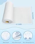 PLANTIONAL Iron-On Fusible Fleece Interfacing: 16.5 Inches x 10 Yards Medium Weight Single-Sided Loft Iron On Fusible Fleece White for Sewing Crafting and Home Decor