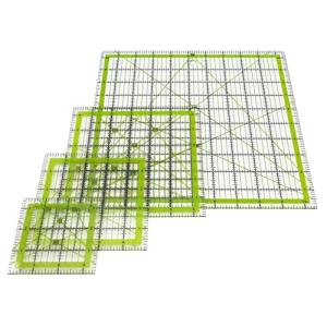 Quilting Rulers,Sewing Ruler,4 Piece Quilting Square Templates Green(3.5"x3.5",5"x5",6.5"x6.5",10.5"x10.5")