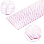 6 Pieces Clear Rulers Sewing Transparent,Plastic,Beveled,French Inch,Metric and L-Square Rulers Measuring Tool Set with 2 Grid Scales for Clothes Design