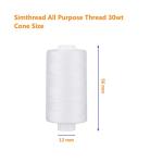 Simthread All Purpose Thread Polyester 400 Yards (2 White)