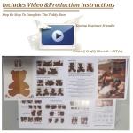 10 Inch Memory Bear Quilting Templates & Sewing Patterns - Beginners Friendly | with PVC Stencil Rulers, Craft Eyes and Noses Step-by-Step Tutorials/Instructions for Easy DIY(10in)