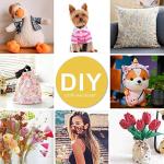 ZGXY Fabric, 8 pcs/lot Fat Quarter Fabric Bundles Top Cotton 19.69"x19.69" (50 x 50cm) Quilting Cotton Craft, Pre-Cut Squares Sheets for Patchwork Sewing Quilting Crafting, Bright Solid Color.