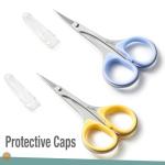 Beaditive Sewing and Embroidery Scissors Set (2 pcs) Curved and Straight, Sharp, Stainless-Steel Design | Precision Tips, Ergonomic Rubber Handle Grip | Small, Compact DIY Use (Extra Sharp)