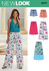 Simplicity Creative Patterns New Look 6271 Misses' Skirt in Three Lengths and Pants or Shorts, A (10-12-14-16-18-20-22)