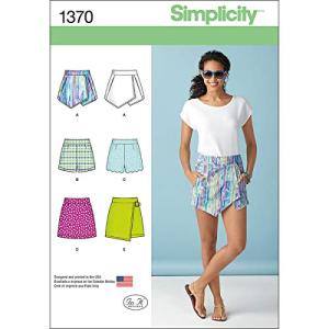 Simplicity 1370 Women's Shorts, Skorts, and Skirt Sewing Patterns, Sizes 6-14