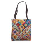 American Quilt Colorful Patchwork Quilting Quilter Sewing Tote Bag