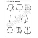 Simplicity 1370 Women's Shorts, Skorts, and Skirt Sewing Patterns, Sizes 6-14
