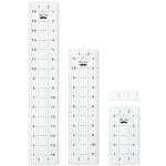 Mr. Pen- Sewing Ruler, 3 Pack, 6", 12" & 17", Acrylic Ruler, Quilting Ruler, Cutting Ruler, Acrylic Ruler for Cutting Fabric, Rulers for Quilting and Sewing, Non Slip Quilt Rulers, Sewing Supplies