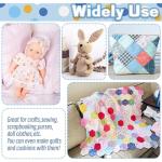 200 Pcs 4" x 4" (10cm x 10cm) Cotton Craft Fabric Bundle Squares,Sewing Scrapbooking Quilting Dot Pattern,DIY Patchwork Fabric Sets for Craft Cloths Handmade Accessories