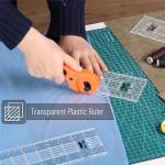 Mr. Pen- Sewing Ruler, 3 Pack, 6", 12" & 17", Acrylic Ruler, Quilting Ruler, Cutting Ruler, Acrylic Ruler for Cutting Fabric, Rulers for Quilting and Sewing, Non Slip Quilt Rulers, Sewing Supplies