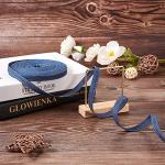 Pandahall 10.93 Yard Stitch Denim Ribbon 0.39 Inches Marine Blue Jeans Cloth Fabric Ribbon for Sewing Hairclip Garment Decoration