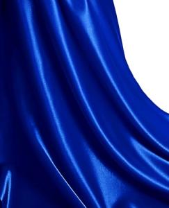 MDS Satin Fabric 5 Yards, 44" Wide, Silky Smooth Charmeuse Sateen Cloth for Wedding Arch Drapery Panel Backdrop Party Event Banquet Home Decoration Curtain Crafts DIY Sewing Costume - Royal Blue