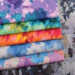 QiMicody Fat Quarters Fabric Bundles, 6Pcs 100% Cotton 19.69” x 19.69” (50cmx50cm) Precut Quilting Fabric Squares Sheets for DIY Patchwork Sewing Quilting Crafting, No Repeat Design (Batik Pattern)