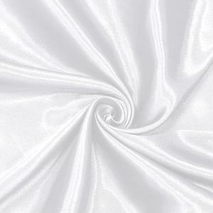 Homiest White Satin Fabric by The Yard, 1 Yard x 58 Inch Charmeuse Satin Fabric Silky & Shiny Cloth Fabric, Smooth Bridal Satin Fabric for Wedding Dress, Clothing Making, DIY Crafts, Sewing