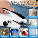 Handheld Sewing Machine, Portable Mini Sewing Machine for Beginners Adults, Easy to Use & Quick Home Clothing Repair Tools, Suitable for Sewing Fabrics, Clothes, Curtains, Family Travel, DIY