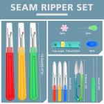 ZMAAGG Seam Rippers for Sewing, Stitch Remover Tool, Needle Threaders, Tape Measure, Tailors Awl, Thread Snips (15PCS)