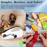 Handheld Sewing Machine, Portable Mini Sewing Machine for Beginners Adults, Easy to Use & Quick Home Clothing Repair Tools, Suitable for Sewing Fabrics, Clothes, Curtains, Family Travel, DIY