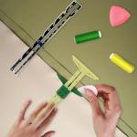 Sewing Gauge Measuring Tool Set, 5-in-1 Sliding Marker & Seam Gauge Ruler, T-Shaped Measuring Tool for Sewing, Quilting, Knitting, Crafting, Button Hole Marking, Hem Guide (​5 Pieces)​