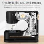 Best Choice Products Sewing Machine for Beginners, 55-Piece Kit, w/ 16 Built-in Stitch Patterns, Double Stitching, Foot Pedal, Storage Drawer, 6V - Black/Gold