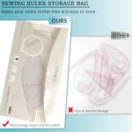 HLZC Fashion Clear Metric Sewing Ruler Set, French Curve Pattern Ruler Kit for Beginners Tailors Designers (A-9-Piece Set)