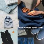 1 Yard 8 oz Sky Blue Denim Fabric for Sewing, Crafting Stylish Denim Fabric by The Yard Jean Material Sky Blue Jean Fabric (60''x36'')