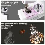 Sewing Machine with Foot Pedal for Beginners,mini Sewing Machine, Forwards and reverse sewing, Manual in 5 Languages, 12 Stitches MEGLE FHSM-505