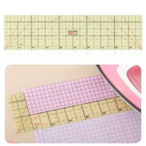 MYLbeter Hot Hem Ruler, 10x2.5inch Rectangular Ironing Ruler, Heat Resistant, Non-Slip, Sewing Tools for Quilting, Patchwork, DIY Craft Supplies