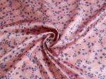 Elegant Floral Satin Fabric Soft Polyester Charmeuse Lining Material Scarf Headband Fabric Sewing Material (Nude Pink)