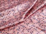 Elegant Floral Satin Fabric Soft Polyester Charmeuse Lining Material Scarf Headband Fabric Sewing Material (Nude Pink)