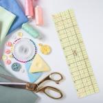 MYLbeter Hot Hem Ruler, 10x2.5inch Rectangular Ironing Ruler, Heat Resistant, Non-Slip, Sewing Tools for Quilting, Patchwork, DIY Craft Supplies