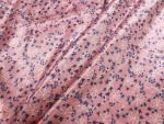 Elegant Floral Satin Fabric Soft Polyester Charmeuse Lining Material Scarf Headband Fabric Sewing Material (Nude Pink)