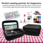 Handheld sewing machine, beginner's sewing kit with storage, two power supply modes, electric switch, simple operation, portable mini, beginner's sewing machine.Black