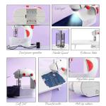 Hearth & Harbor Mini Sewing Machine for Beginners, Dual Speed Small Portable Sewing Machine for Kids and Adults with Extension Table, 48 Piece Gift Set Includes, Pedal, Projects Book and More, Red