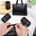 Topus Extra Strong Upholstery Repair Sewing Thread Kit and Heavy Duty Household Hand Needles, Including 7 Styles of Leather Canvas Sewing Needles and 3 Rolls Nylon Thread (70 Yard of Each Roll), Black