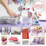 Hearth & Harbor Mini Sewing Machine for Beginners, Dual Speed Small Portable Sewing Machine for Kids and Adults with Extension Table, 48 Piece Gift Set Includes, Pedal, Projects Book and More, Red
