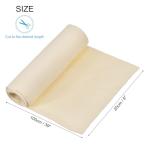 MECCANIXITY 39" Elastic Cuffs Ribbed Trims Cotton Fabric Knit Rib Stretch Tape Cuff Sleeve Waistband for Sewing, 8" Wide Beige