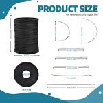 Topus Extra Strong Upholstery Repair Sewing Thread Kit and Heavy Duty Household Hand Needles, Including 7 Styles of Leather Canvas Sewing Needles and 3 Rolls Nylon Thread (70 Yard of Each Roll), Black