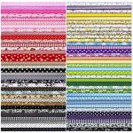 Tudomro 70 Pcs 10 x 10 Inch Cotton Fabric Squares Multicolor Quilting Fabric Bundles Precut Printed Patchwork Materials for Holiday DIY Crafts Cloths Handmade(Stylish Style)