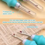 5 Pcs Ergonomic Grip Seam Ripper, Seam Ripper Set, Green Seam Rippers for Sewing,Thread Remover Tool for Crafting Removing Embroidery Hems Seams (Green)