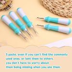 5 Pcs Ergonomic Grip Seam Ripper, Seam Ripper Set, Green Seam Rippers for Sewing,Thread Remover Tool for Crafting Removing Embroidery Hems Seams (Green)