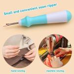 5 Pcs Ergonomic Grip Seam Ripper, Seam Ripper Set, Green Seam Rippers for Sewing,Thread Remover Tool for Crafting Removing Embroidery Hems Seams (Green)